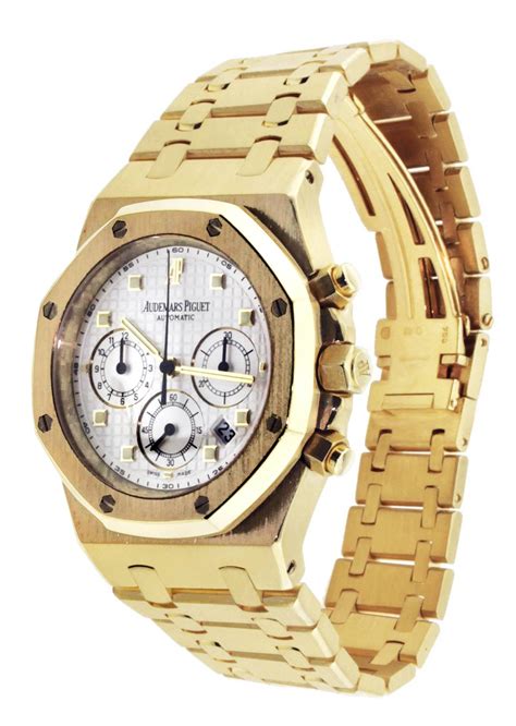 audemars piguet 18k yellow gold watch|Audemars Piguet gold women's watch.